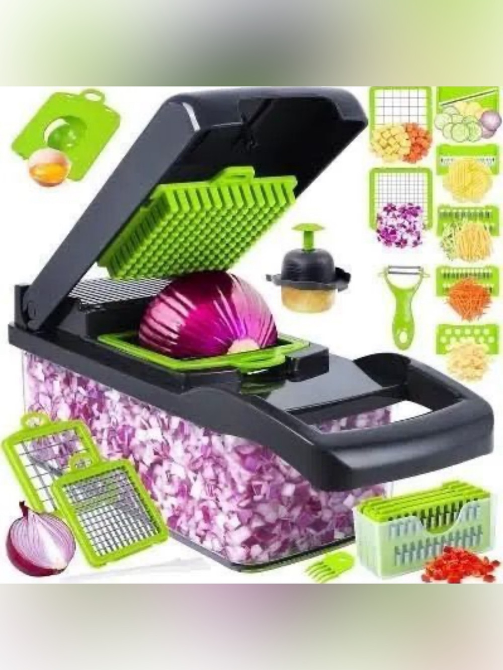 14-in1 pcs Vegetable Chopper Dicer with Storage Container - NEW